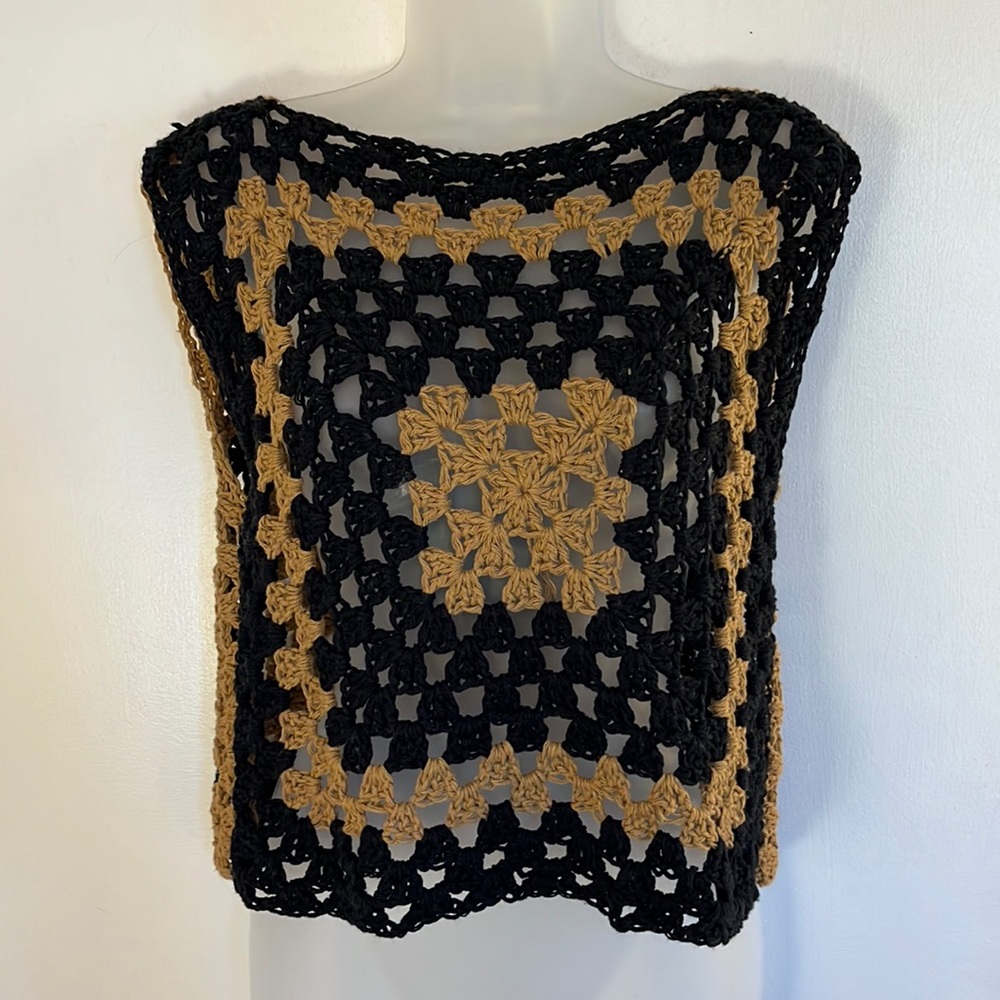 Handmade granny sq cotton size S-M stretchy new